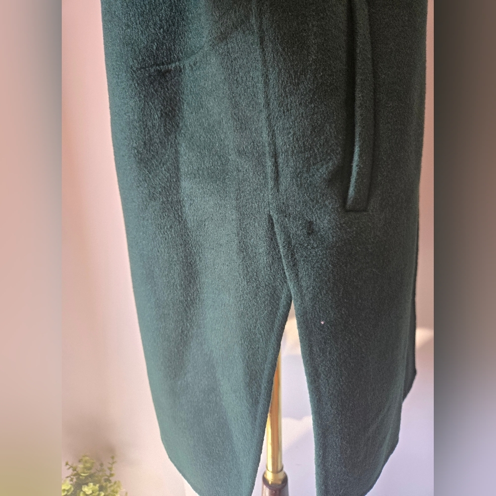 BELLE & BLOOM Australia Green Wool Blend Relaxed Fit Coat. Size Small - Picture 5 of 14